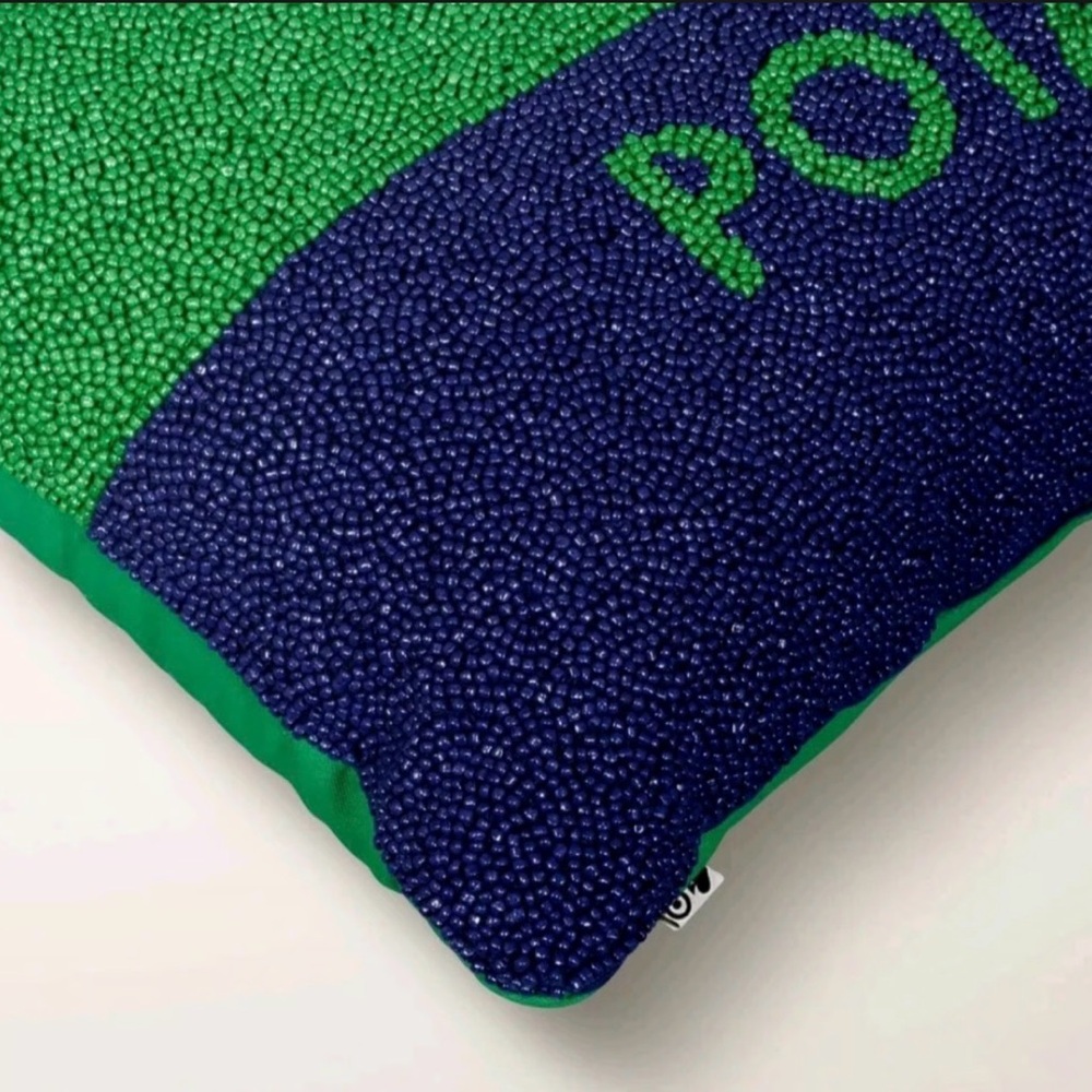 NWT KSNY Green and Blue Couch Potato Pillow - Picture 5 of 6